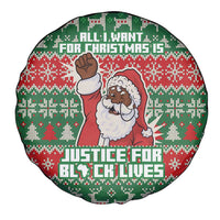 Justice For Black Lives Christmas Spare Tire Cover Funny Xmas Holiday Patterns - Wonder Print Shop