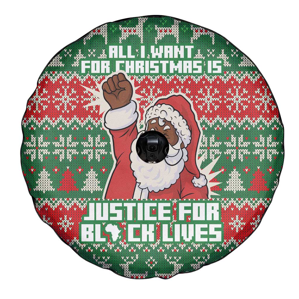 Justice For Black Lives Christmas Spare Tire Cover Funny Xmas Holiday Patterns - Wonder Print Shop