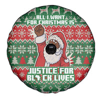 Justice For Black Lives Christmas Spare Tire Cover Funny Xmas Holiday Patterns - Wonder Print Shop