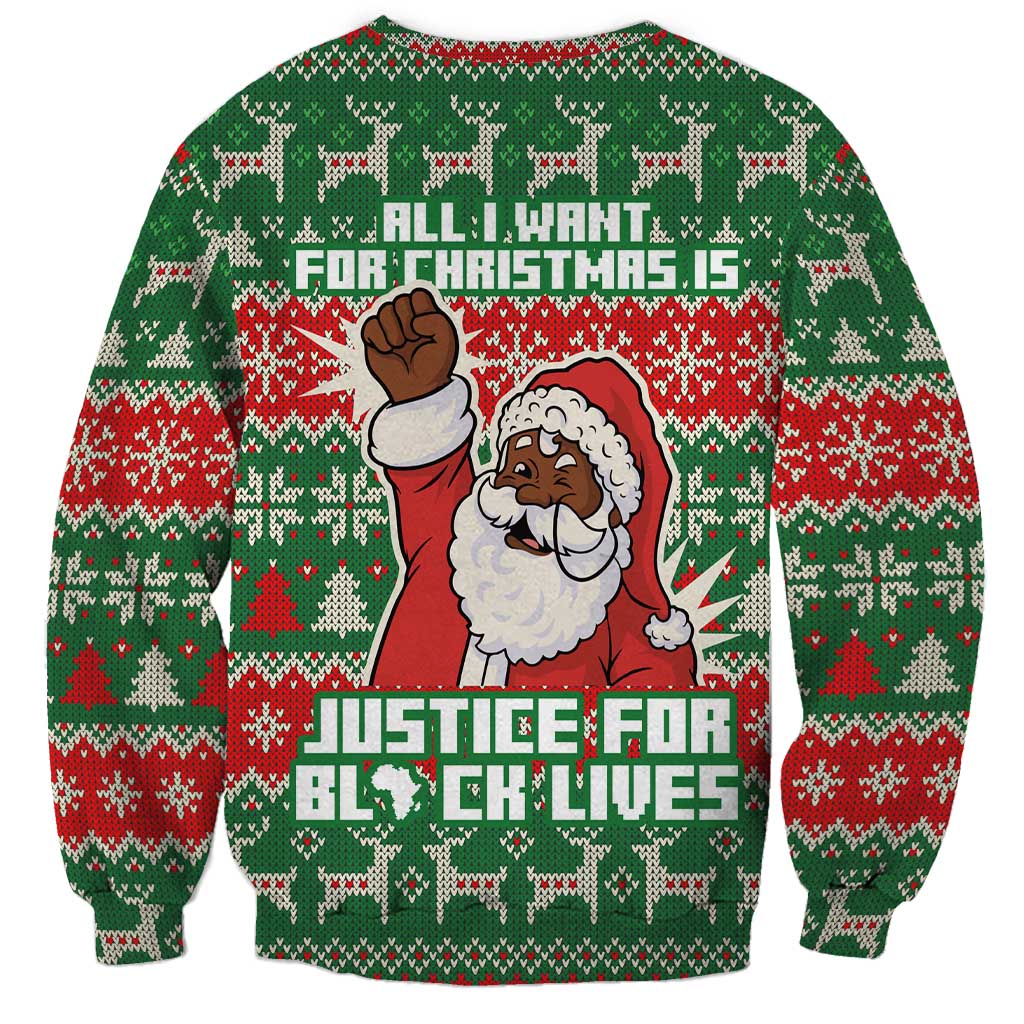 Justice For Black Lives Christmas Sweatshirt Funny Xmas Holiday Patterns - Wonder Print Shop