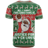 Justice For Black Lives Christmas T Shirt Funny Xmas Holiday Patterns - Wonder Print Shop