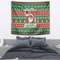 Justice For Black Lives Christmas Tapestry Funny Xmas Holiday Patterns - Wonder Print Shop