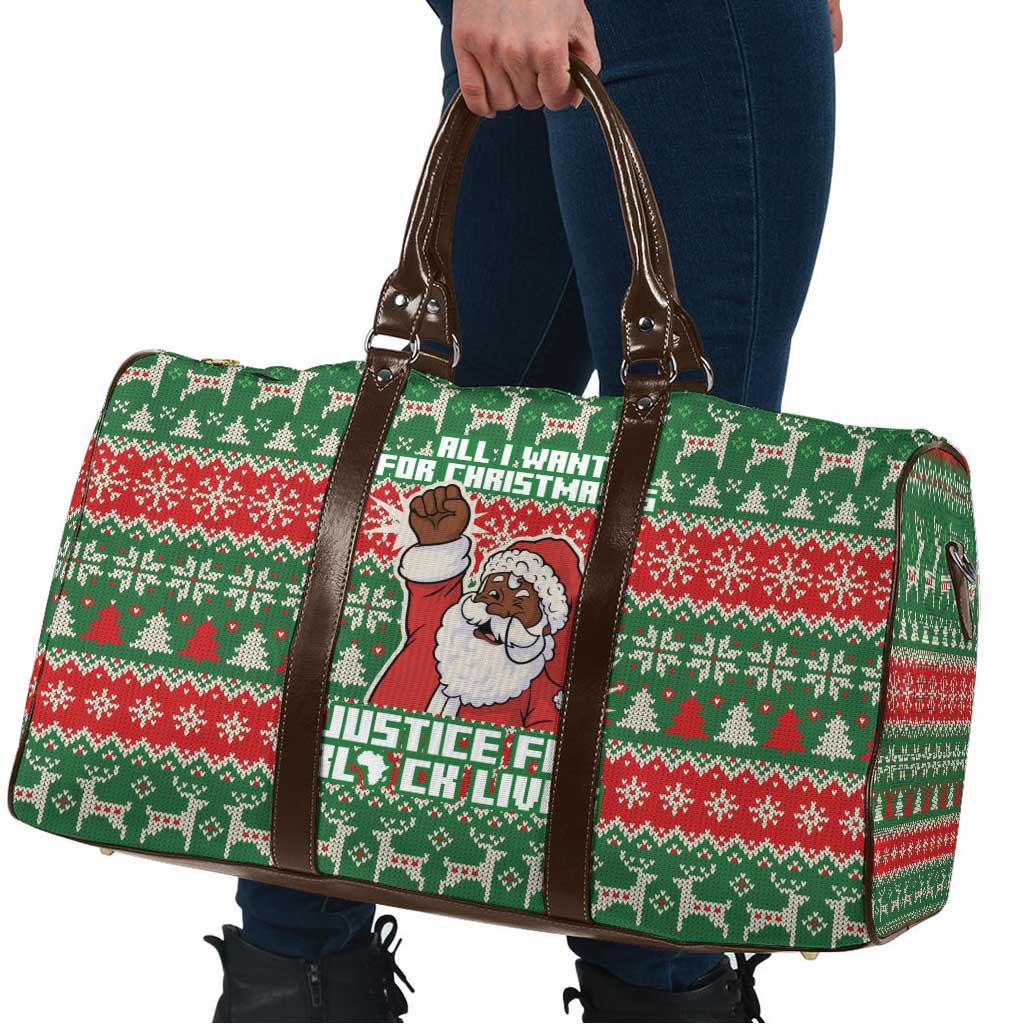 Justice For Black Lives Christmas Travel Bag Funny Xmas Holiday Patterns - Wonder Print Shop