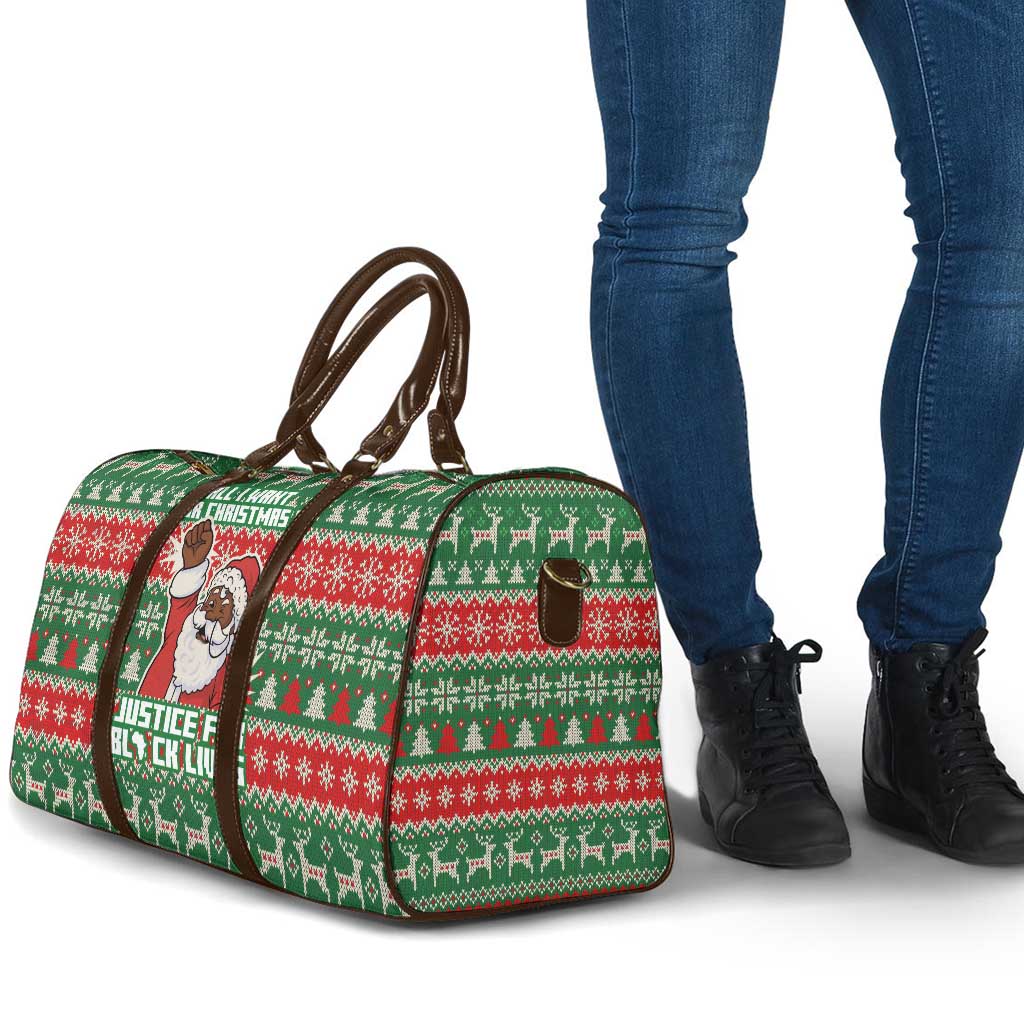 Justice For Black Lives Christmas Travel Bag Funny Xmas Holiday Patterns - Wonder Print Shop