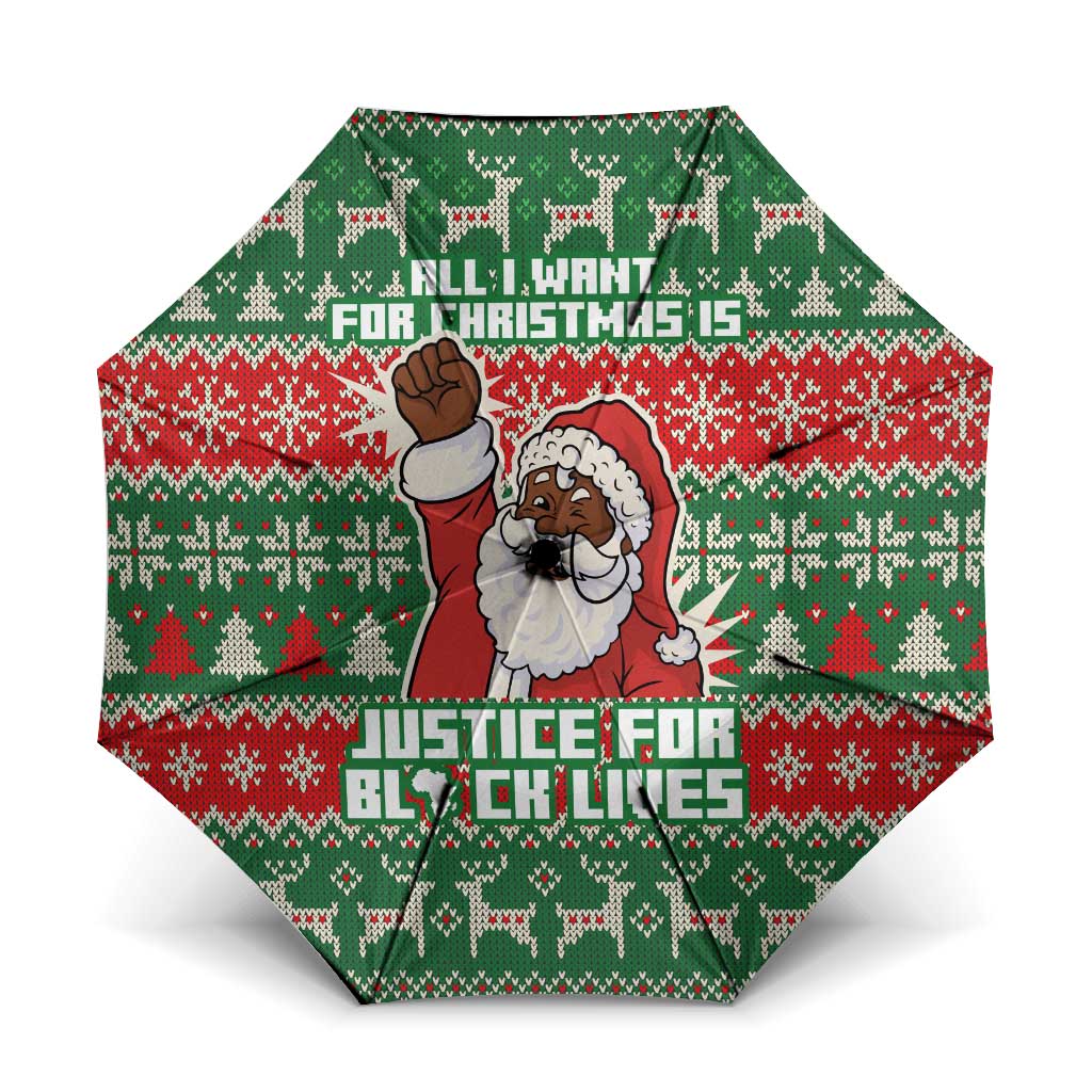 Justice For Black Lives Christmas Umbrella Funny Xmas Holiday Patterns - Wonder Print Shop