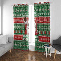 Justice For Black Lives Christmas Window Curtain Funny Xmas Holiday Patterns - Wonder Print Shop