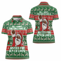 Justice For Black Lives Christmas Women Polo Shirt Funny Xmas Holiday Patterns - Wonder Print Shop