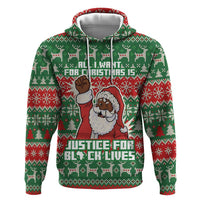 Justice For Black Lives Christmas Zip Hoodie Funny Xmas Holiday Patterns - Wonder Print Shop