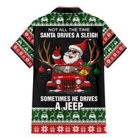 Santa Claus Drive A JEEP Family Matching Mermaid Dress and Hawaiian Shirt Funny Xmas Holiday Patterns - Wonder Print Shop