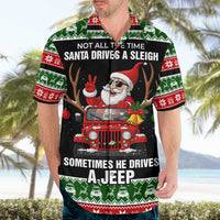 Santa Claus Drive A JEEP Hawaiian Shirt Funny Xmas Holiday Patterns - Wonder Print Shop