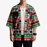 Santa Claus Drive A JEEP Kimono Funny Xmas Holiday Patterns - Wonder Print Shop
