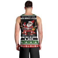 Santa Claus Drive A JEEP Men Tank Top Funny Xmas Holiday Patterns - Wonder Print Shop