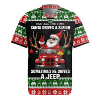 Santa Claus Drive A JEEP Rugby Jersey Funny Xmas Holiday Patterns - Wonder Print Shop
