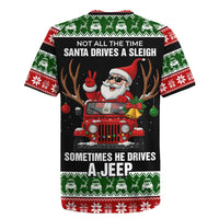 Santa Claus Drive A JEEP Rugby Jersey Funny Xmas Holiday Patterns - Wonder Print Shop