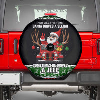 Santa Claus Drive A JEEP Spare Tire Cover Funny Xmas Holiday Patterns - Wonder Print Shop