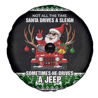Santa Claus Drive A JEEP Spare Tire Cover Funny Xmas Holiday Patterns - Wonder Print Shop