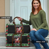 Santa Claus Drive A JEEP Travel Bag Funny Xmas Holiday Patterns - Wonder Print Shop