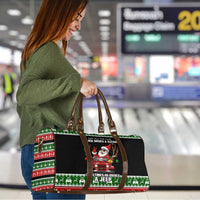 Santa Claus Drive A JEEP Travel Bag Funny Xmas Holiday Patterns - Wonder Print Shop