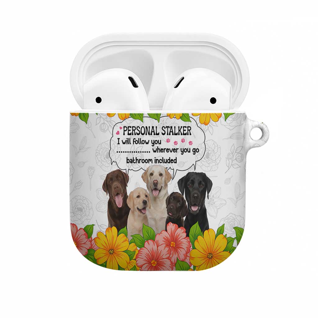 Labrador Retriever Personal Stalker Christmas AirPods Case Funny Xmas Holiday Patterns - Wonder Print Shop