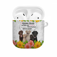 Labrador Retriever Personal Stalker Christmas AirPods Case Funny Xmas Holiday Patterns - Wonder Print Shop