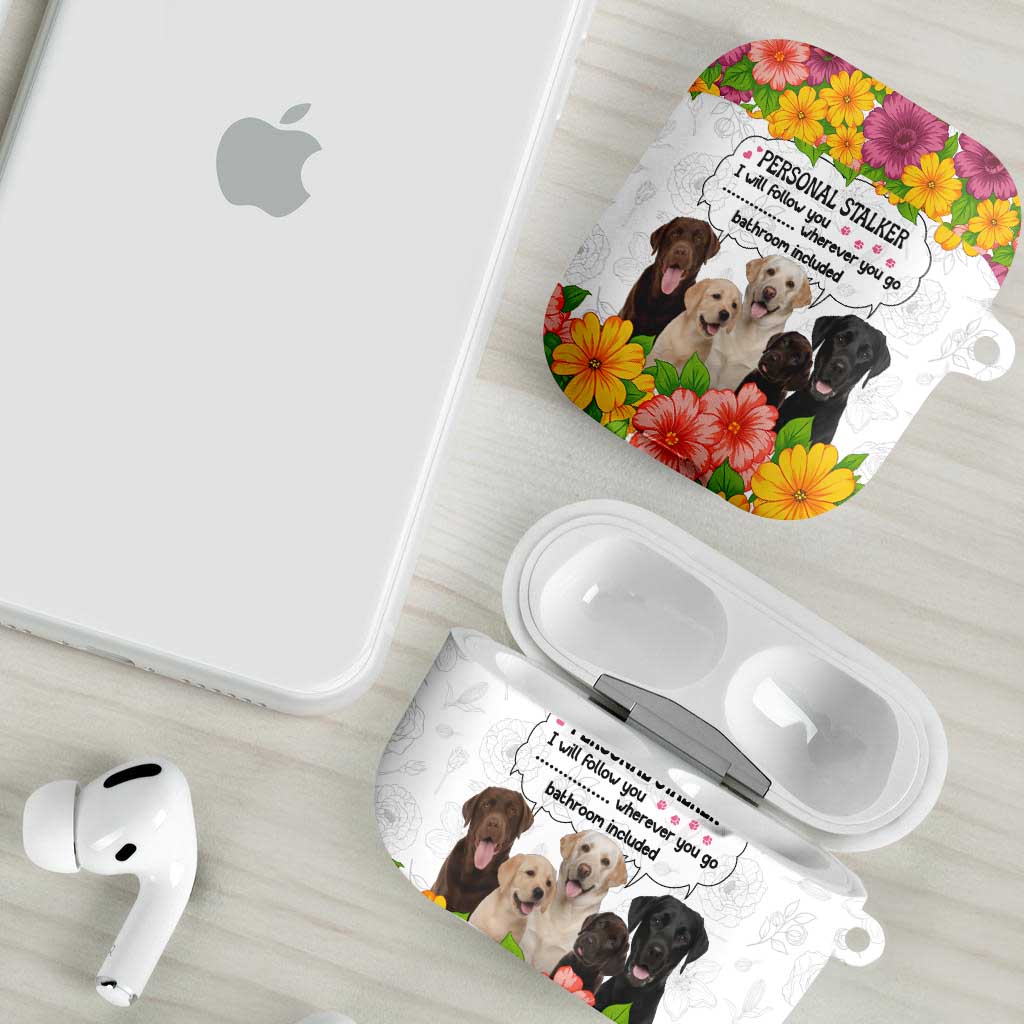 Labrador Retriever Personal Stalker Christmas AirPods Case Funny Xmas Holiday Patterns - Wonder Print Shop