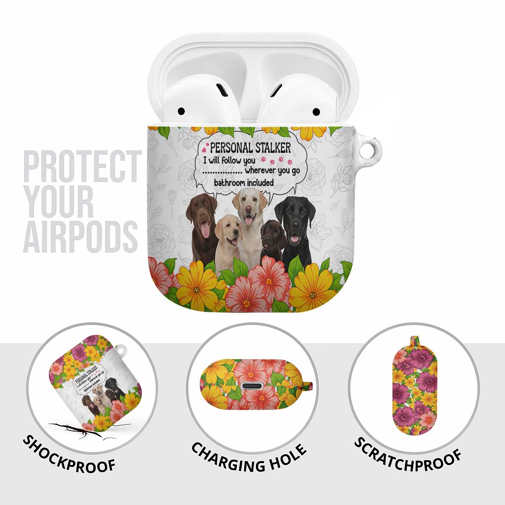 Labrador Retriever Personal Stalker Christmas AirPods Case Funny Xmas Holiday Patterns - Wonder Print Shop