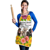 Labrador Retriever Personal Stalker Christmas Apron Funny Xmas Holiday Patterns - Wonder Print Shop