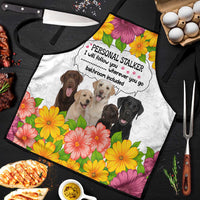 Labrador Retriever Personal Stalker Christmas Apron Funny Xmas Holiday Patterns - Wonder Print Shop