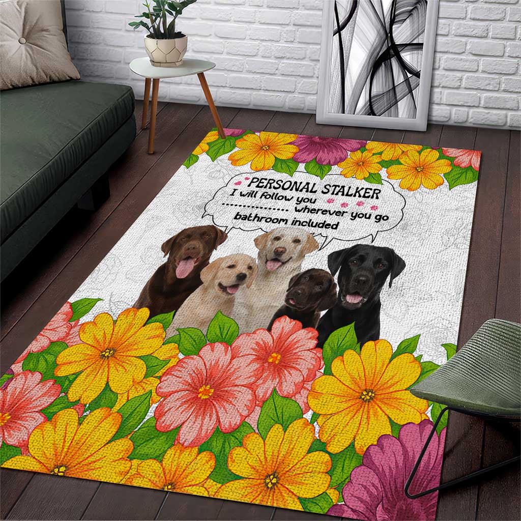 Labrador Retriever Personal Stalker Christmas Area Rug Funny Xmas Holiday Patterns - Wonder Print Shop