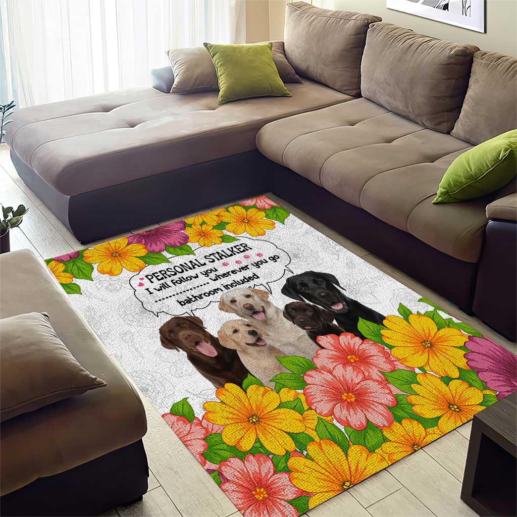 Labrador Retriever Personal Stalker Christmas Area Rug Funny Xmas Holiday Patterns - Wonder Print Shop
