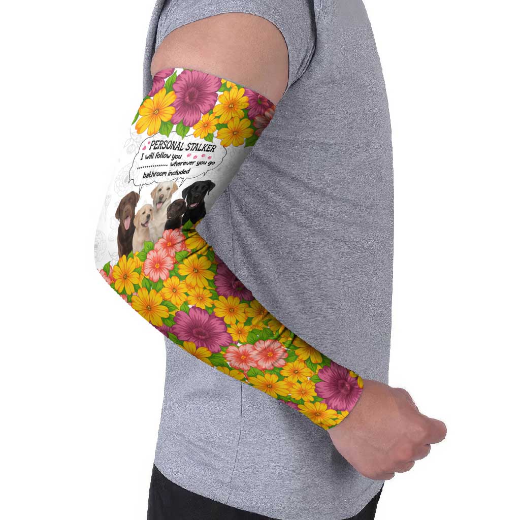 Labrador Retriever Personal Stalker Christmas Arm Sleeves Funny Xmas Holiday Patterns - Wonder Print Shop