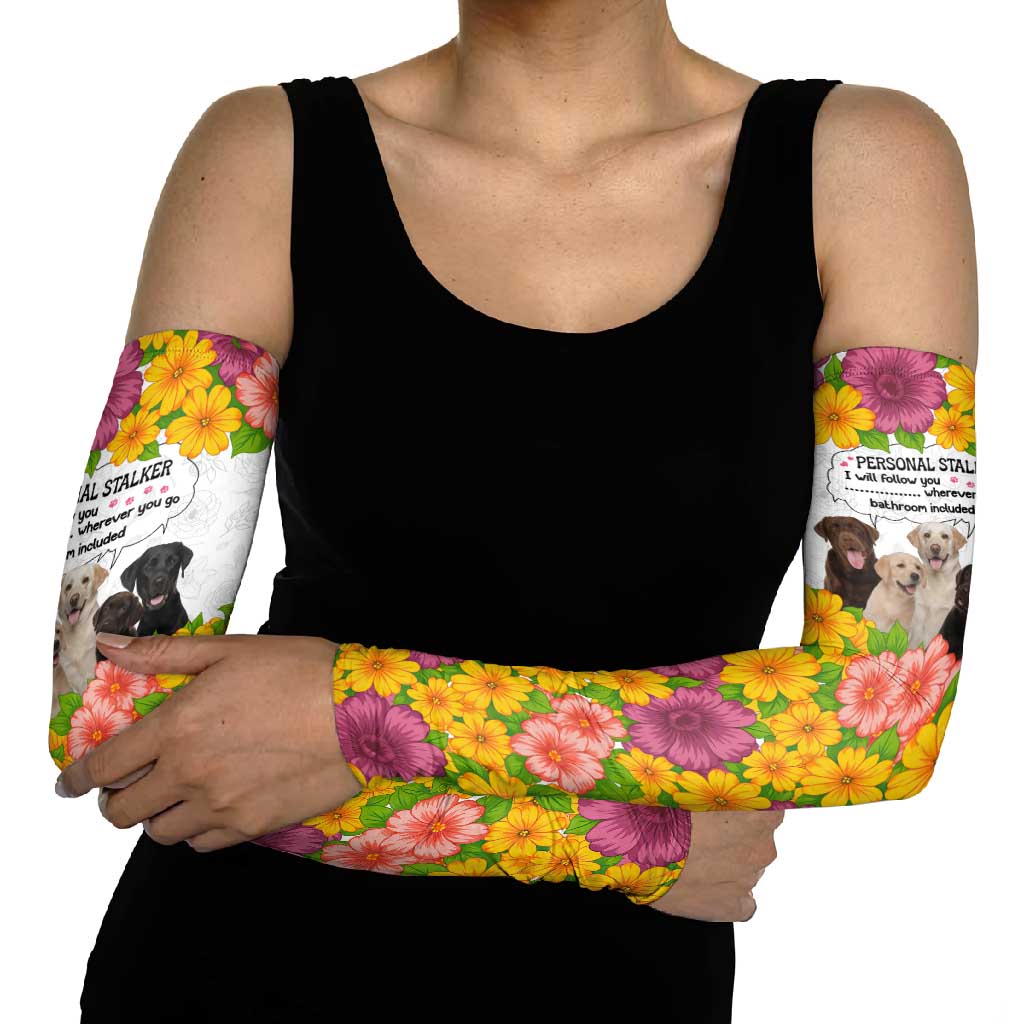 Labrador Retriever Personal Stalker Christmas Arm Sleeves Funny Xmas Holiday Patterns - Wonder Print Shop