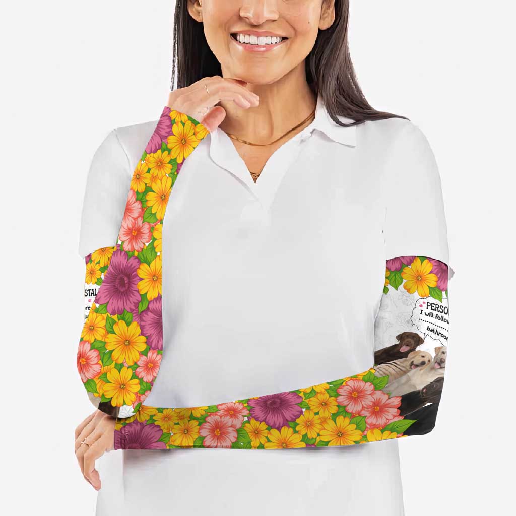 Labrador Retriever Personal Stalker Christmas Arm Sleeves Funny Xmas Holiday Patterns - Wonder Print Shop