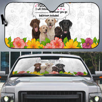 Labrador Retriever Personal Stalker Christmas Auto Sun Shade Funny Xmas Holiday Patterns - Wonder Print Shop