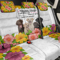 Labrador Retriever Personal Stalker Christmas Back Car Seat Cover Funny Xmas Holiday Patterns - Wonder Print Shop