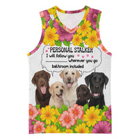 Labrador Retriever Personal Stalker Christmas Basketball Jersey Funny Xmas Holiday Patterns - Wonder Print Shop
