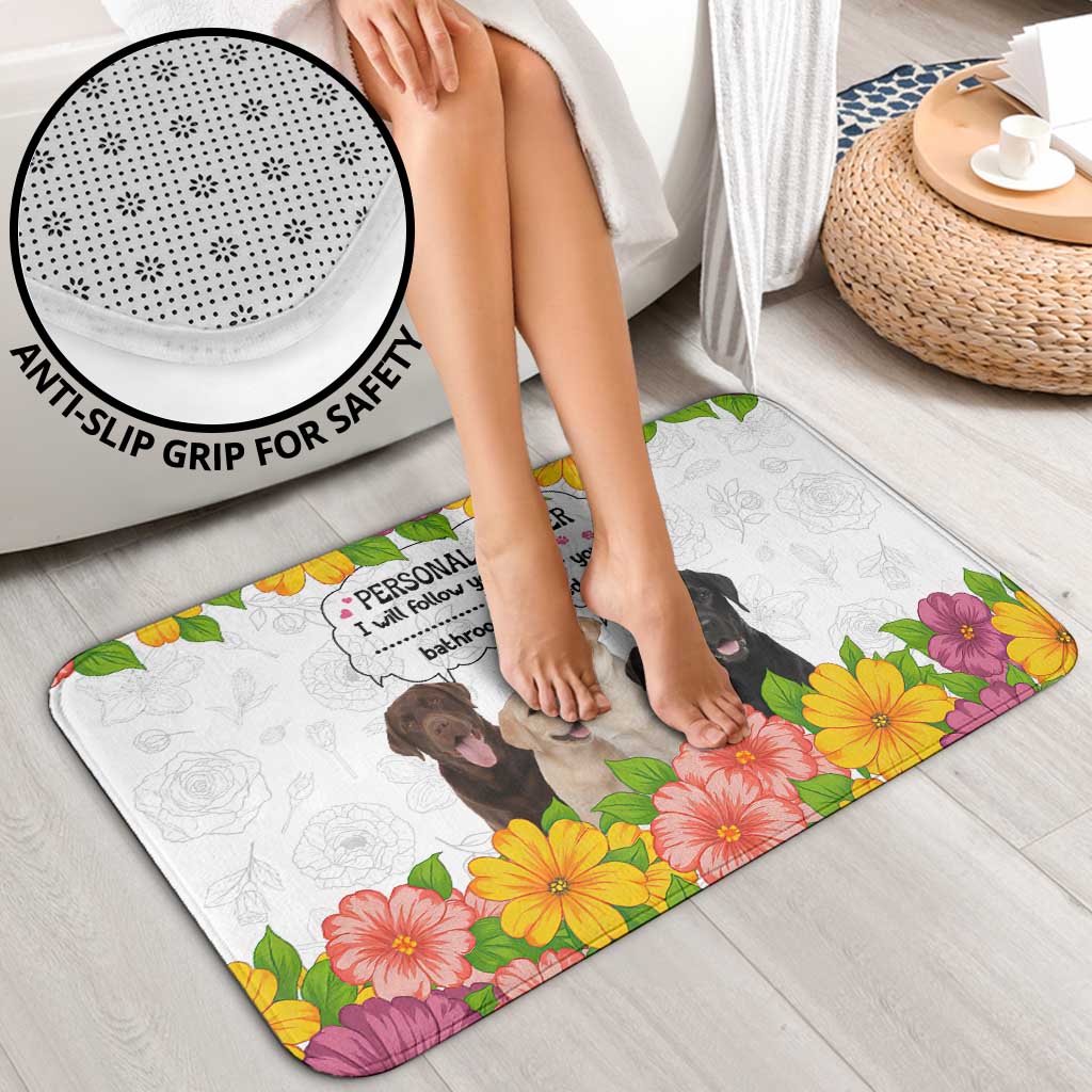 Labrador Retriever Personal Stalker Christmas Bathroom Set Funny Xmas Holiday Patterns - Wonder Print Shop