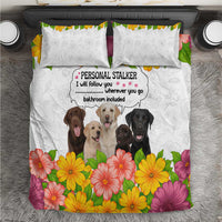 Labrador Retriever Personal Stalker Christmas Bedding Set Funny Xmas Holiday Patterns - Wonder Print Shop