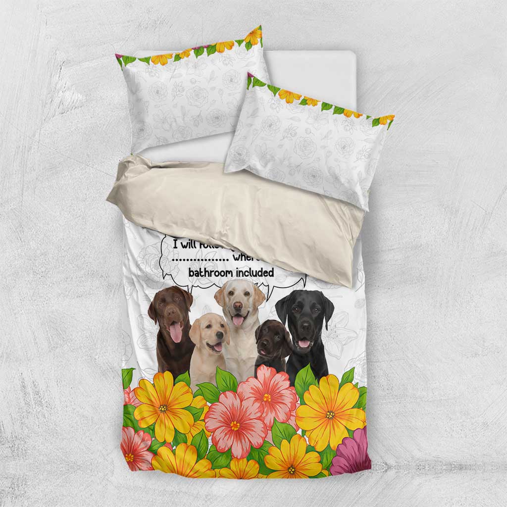 Labrador Retriever Personal Stalker Christmas Bedding Set Funny Xmas Holiday Patterns - Wonder Print Shop