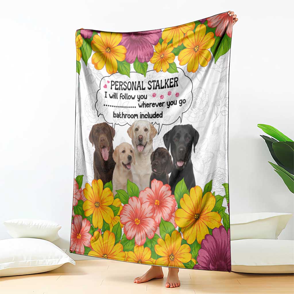 Labrador Retriever Personal Stalker Christmas Blanket Funny Xmas Holiday Patterns - Wonder Print Shop