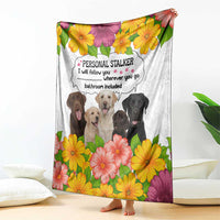 Labrador Retriever Personal Stalker Christmas Blanket Funny Xmas Holiday Patterns - Wonder Print Shop