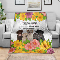 Labrador Retriever Personal Stalker Christmas Blanket Funny Xmas Holiday Patterns - Wonder Print Shop