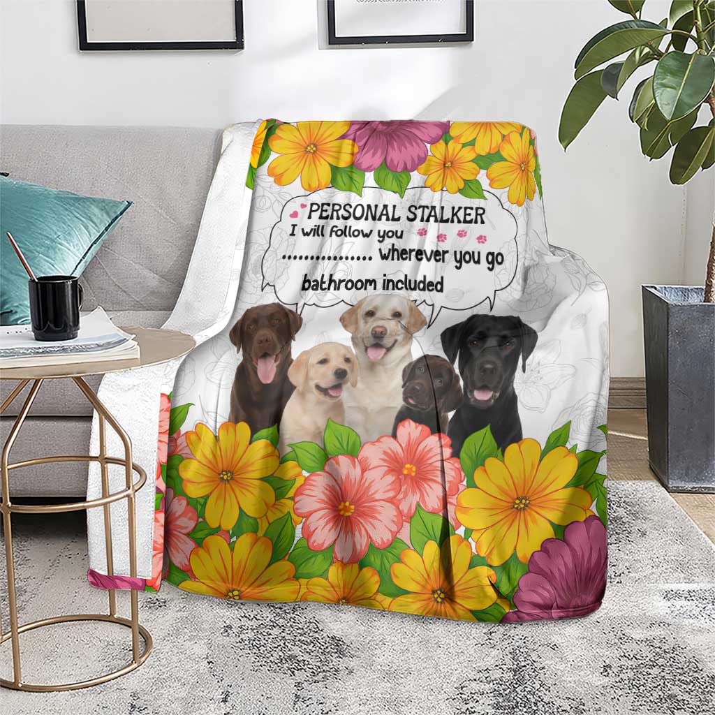 Labrador Retriever Personal Stalker Christmas Blanket Funny Xmas Holiday Patterns - Wonder Print Shop