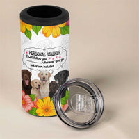 Labrador Retriever Personal Stalker Christmas 4 in 1 Can Cooler Tumbler Funny Xmas Holiday Patterns - Wonder Print Shop