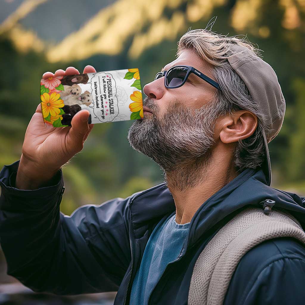 Labrador Retriever Personal Stalker Christmas 4 in 1 Can Cooler Tumbler Funny Xmas Holiday Patterns - Wonder Print Shop