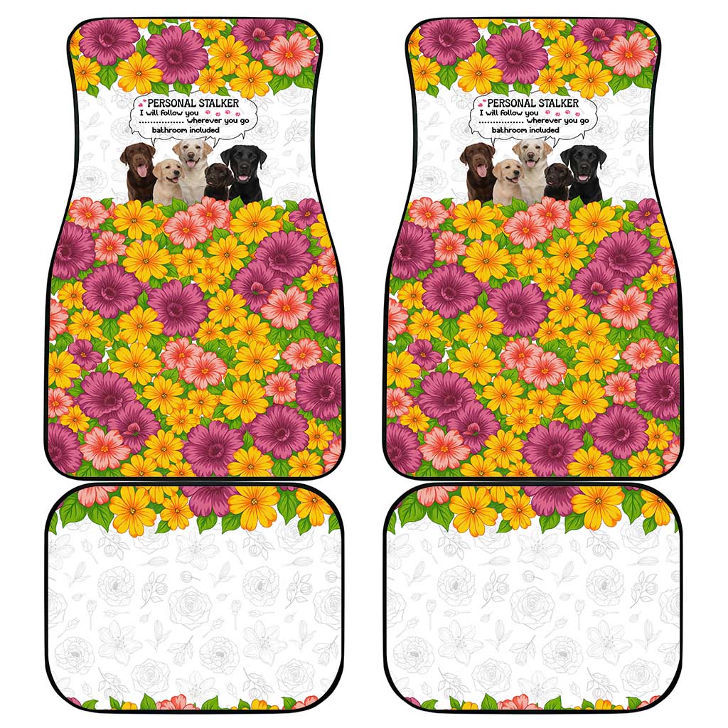 Labrador Retriever Personal Stalker Christmas Car Mats Funny Xmas Holiday Patterns - Wonder Print Shop