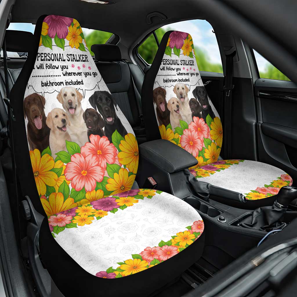 Labrador Retriever Personal Stalker Christmas Car Seat Cover Funny Xmas Holiday Patterns - Wonder Print Shop