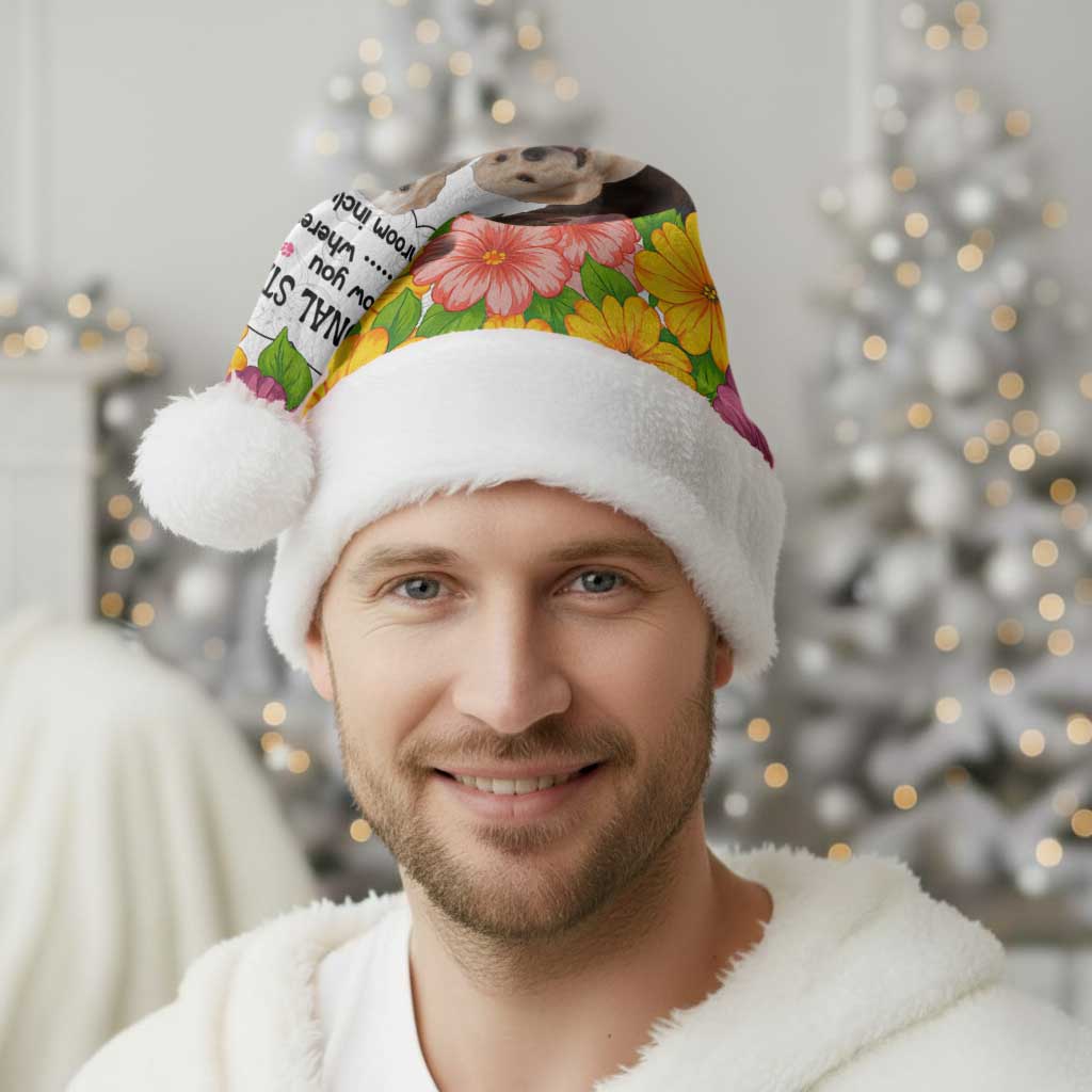Labrador Retriever Personal Stalker Christmas Santa Hat Funny Xmas Holiday Patterns - Wonder Print Shop