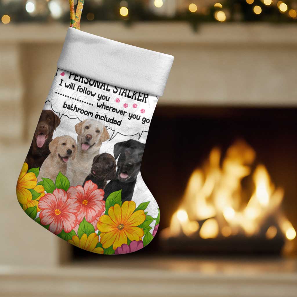 Labrador Retriever Personal Stalker Christmas Stocking Funny Xmas Holiday Patterns - Wonder Print Shop