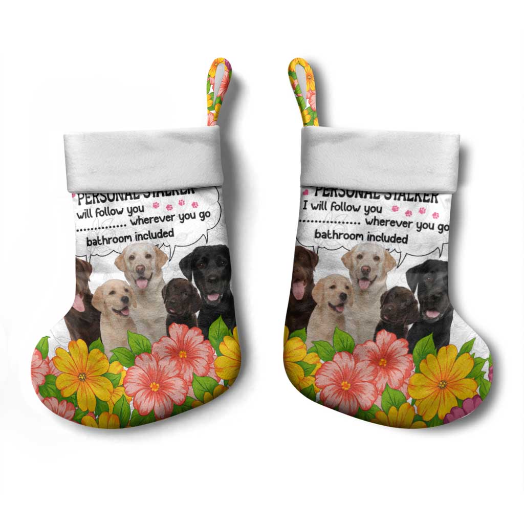 Labrador Retriever Personal Stalker Christmas Stocking Funny Xmas Holiday Patterns - Wonder Print Shop